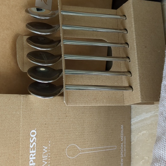 Nespresso Oversized Beach Towel and Espresso Spoons Lot - Picture 2 of 3